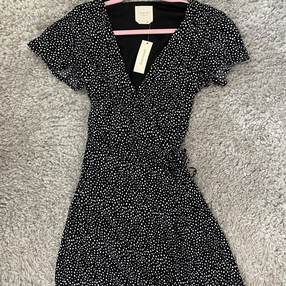 Francesca’s Polka Dot Wrap Dress